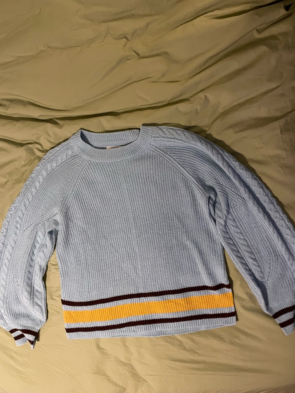 By Anthropologie Balloon Sleeve Sweater Split Hem Medium